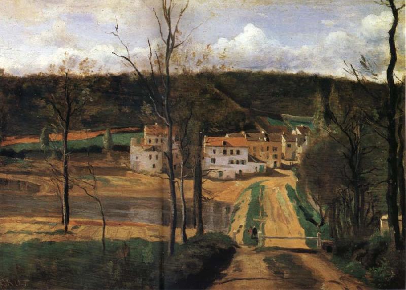 Corot Camille The houses of cabassud oil painting image
